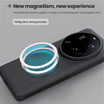 Nillkin Frosted shield Magsafe plastikinis dėklas - juodas (Xiaomi 15 Ultra)